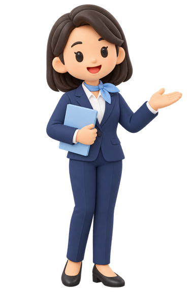 女性営業担当のイラスト「案内」