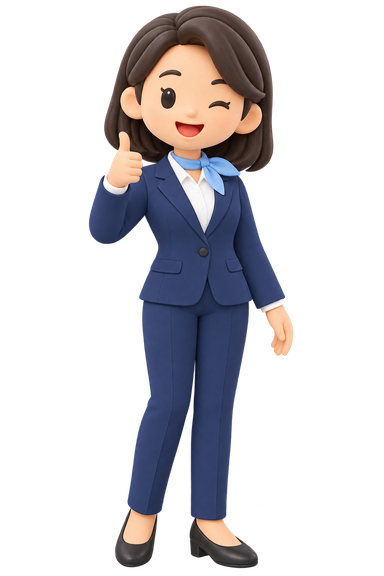 女性営業担当のイラスト「グッド」