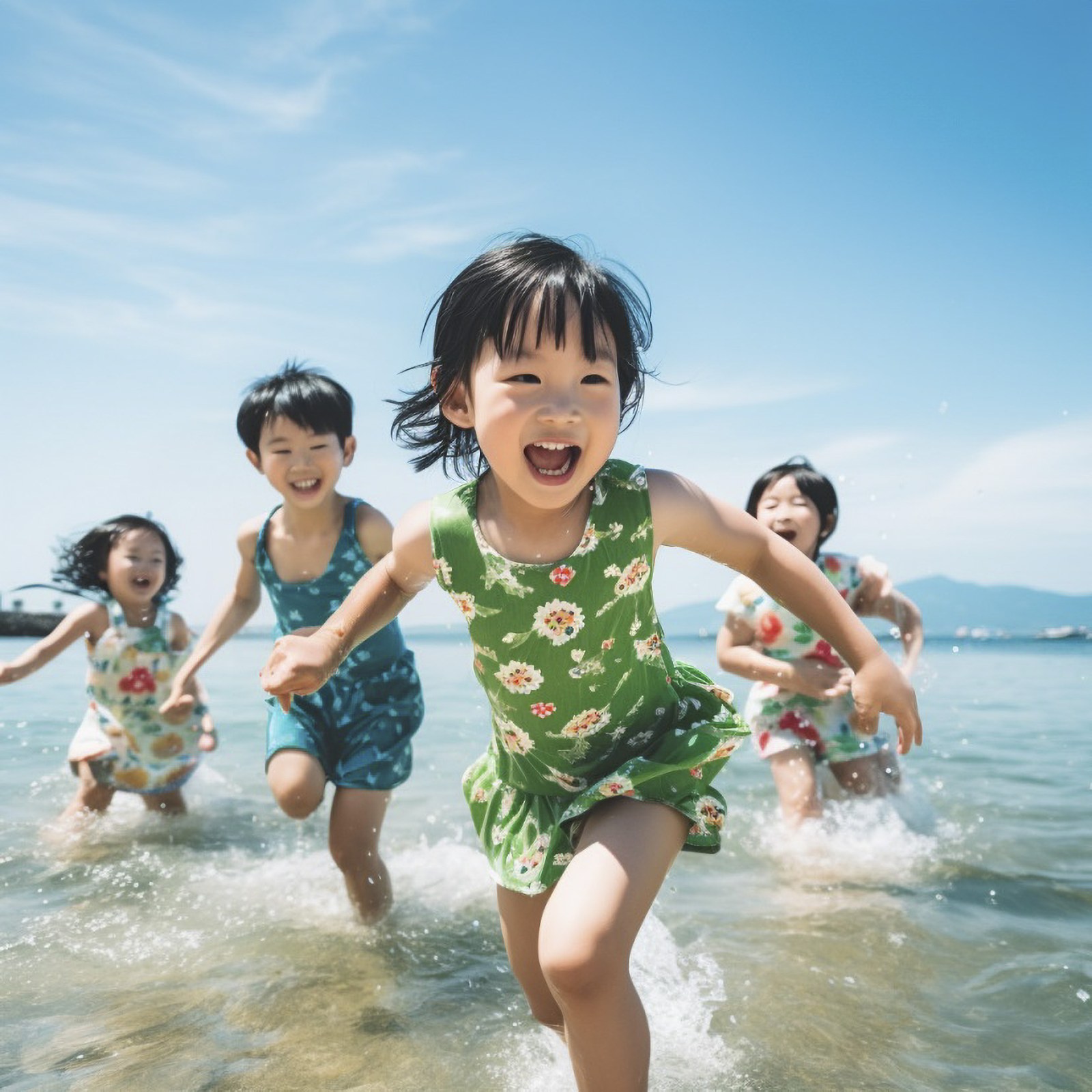 子供、海、水遊び、森、自然、夏、幼児、フリー素材、Children, sea, water play, forest, nature, summer, toddlers, free materials,