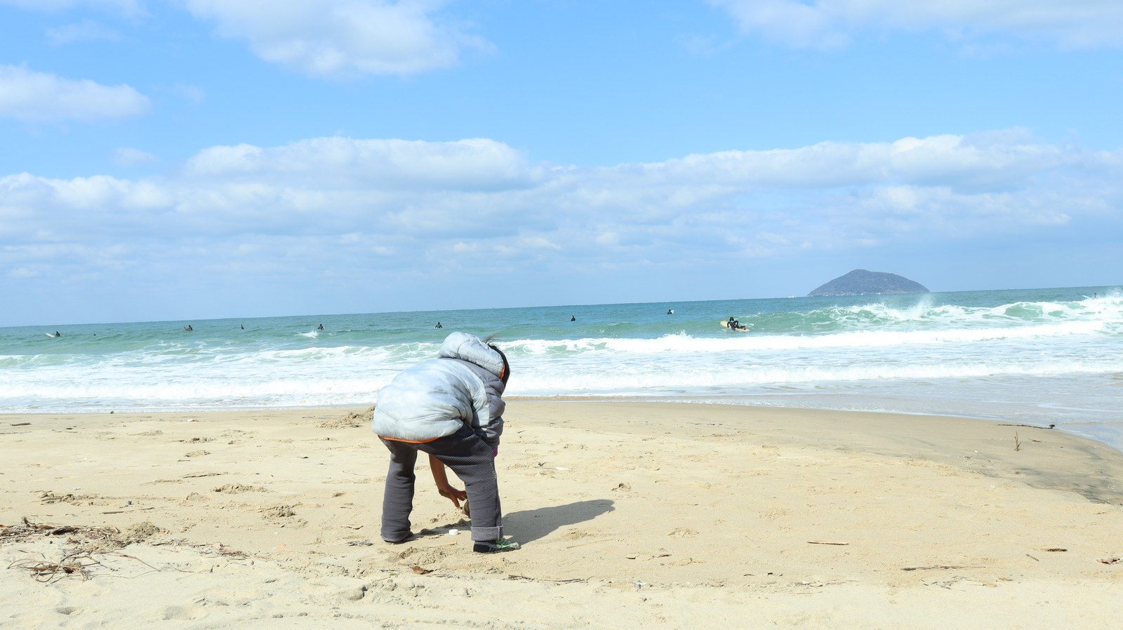 砂浜子供海の写真フリー素材 Sandy beach children sea photos free material