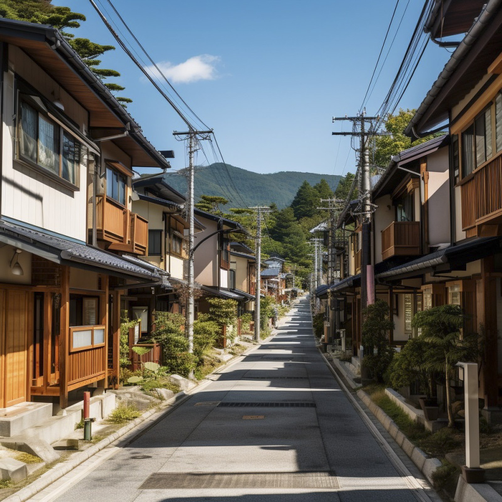 下町、昭和、日本、昔の街並み、木造の家、建物、住宅、山奥、観光地、フリー素材、Downtown, Showa, Japan, old townscape, wooden house, building, residence, deep in the mountains, tourist spot, free material