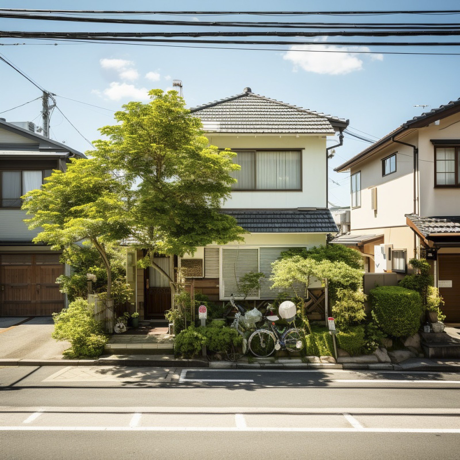 和風、リフォーム、古い家、日本の家、一戸建て、晴れ、日が差す家、建物、住宅、フリー素材、Japanese style, renovation, old house, Japanese house, detached house, sunny, sunny house, building, house, free material,