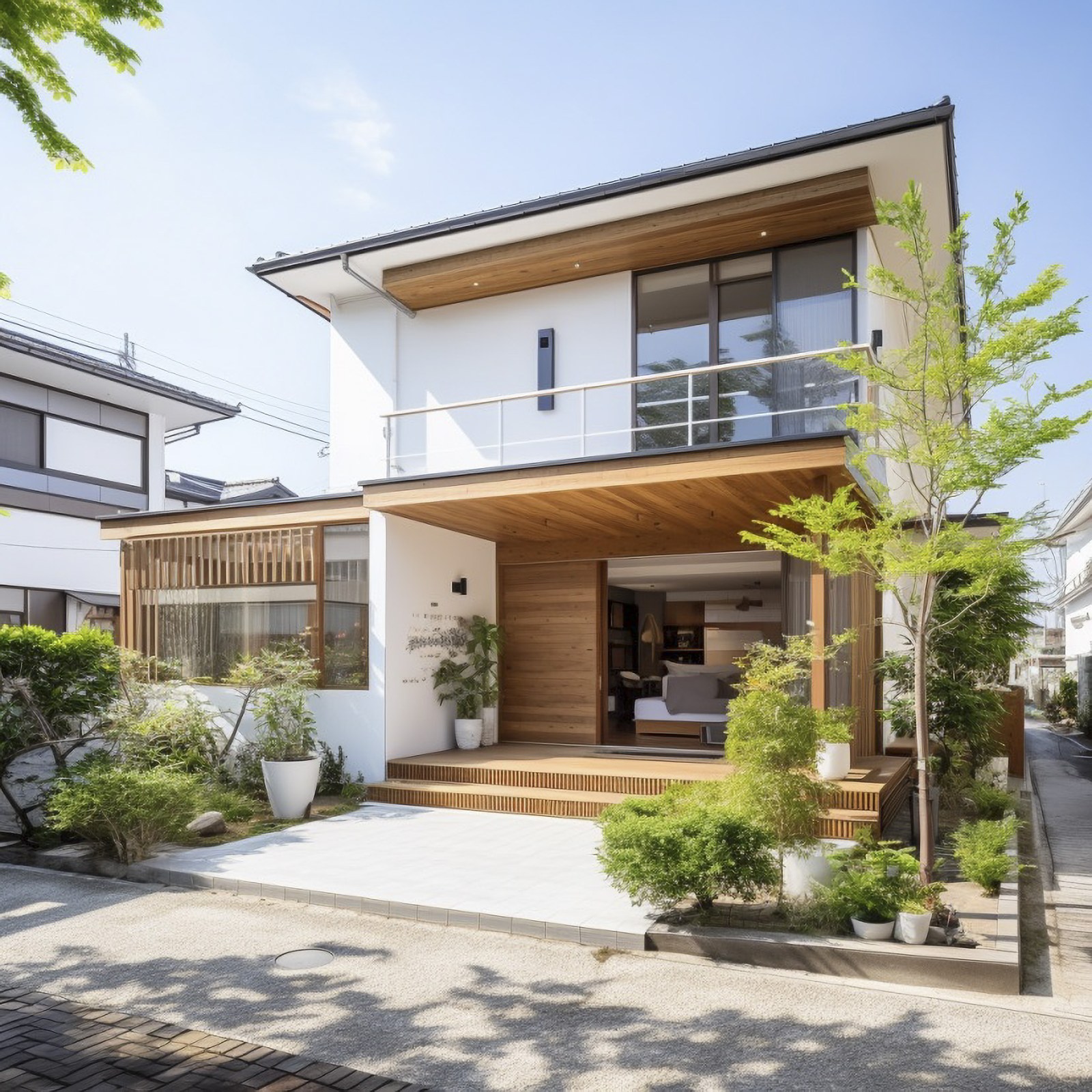 リフォーム、新築、一戸建て、住宅街、晴れ、日が差す家、建物、住宅、フリー素材、Renovation, new construction, detached house, residential area, sunny, sunny house, building, residence, free material