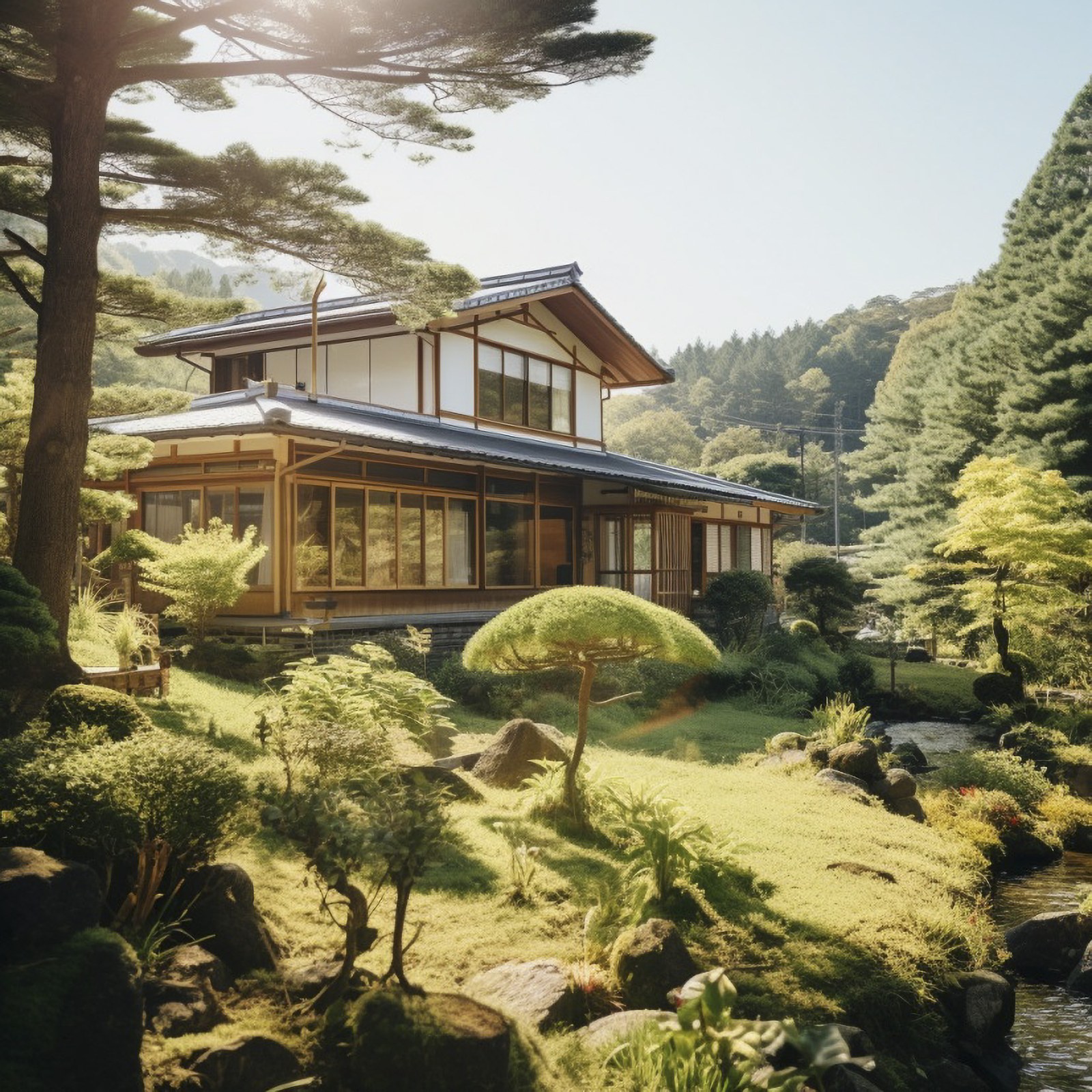 新築、晴れ、豪邸、建物、自然、山、日本、住宅、フリー素材、New construction, sunny, mansion, building, nature, mountain, Japan, house, free material
