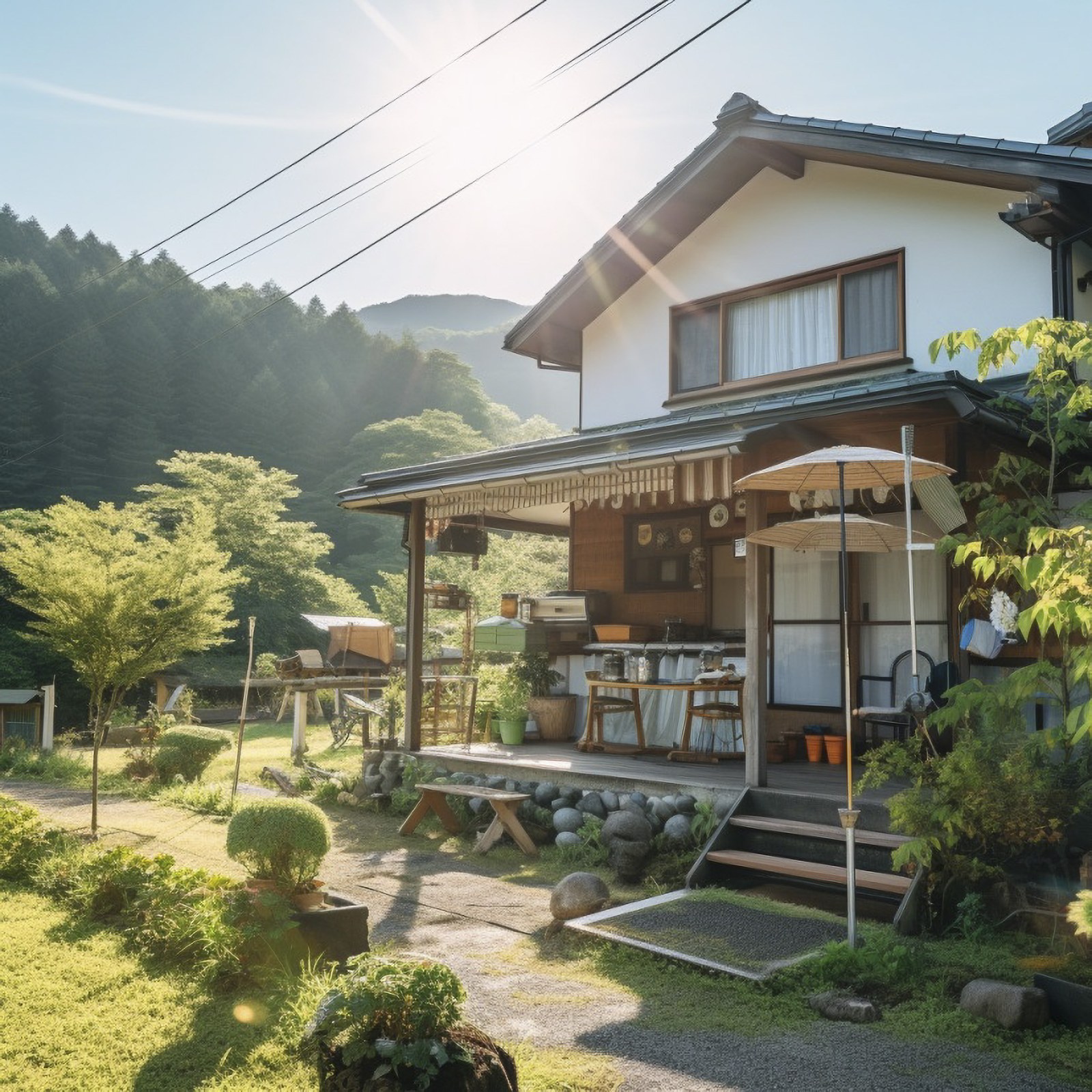 日本の家、山奥にある家、昔の家、郊外、田舎、自然、明るい、建物、自然がある、住宅、フリー素材、Japanese house, house deep in the mountains, old house, suburbs, countryside, nature, bright, building, nature, house, free material,