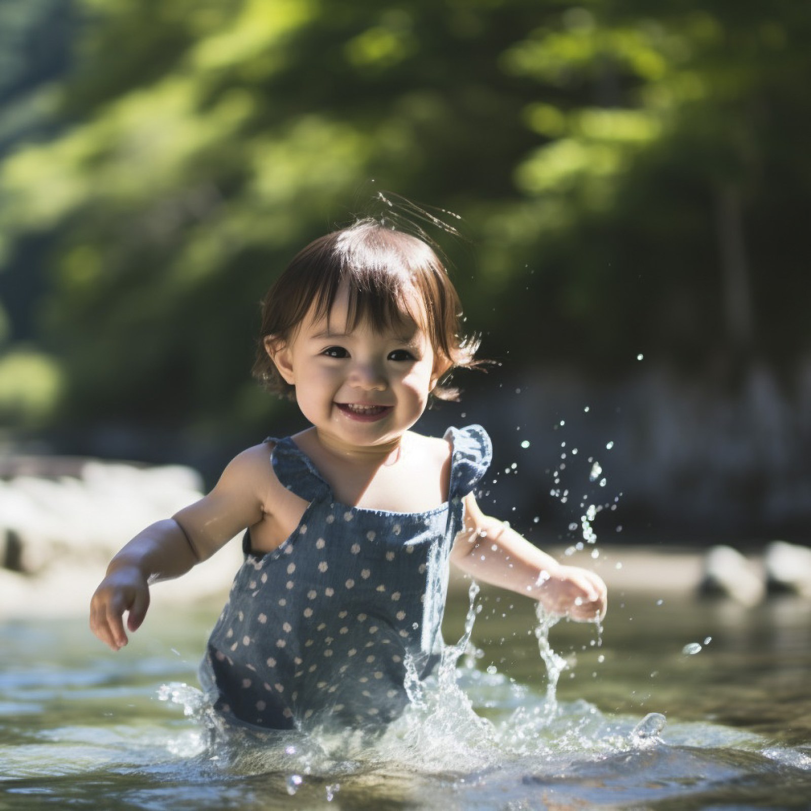 子供、川、水遊び、森、自然、夏、幼児、フリー素材、children, river, water play, forest, nature, summer, toddler, free material,