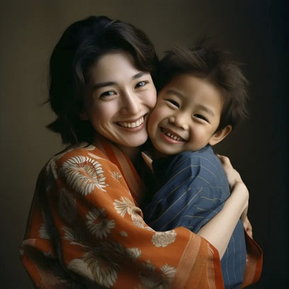 子供、幼児、母親、家族、母子家庭、家族写真、愛情、一昔前、昭和、大正、フリー素材、Children, infants, mothers, families, single-parent families, family photos, love, a decade ago, Showa, Taisho, free materials,