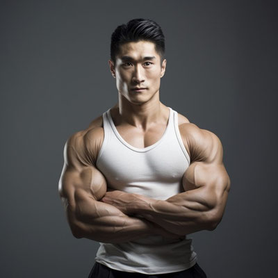 ボディービルダーの男性