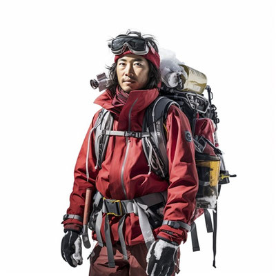 登山家の男性