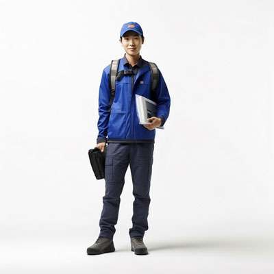 点検員の男性