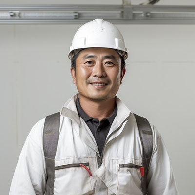 建築現場で働く人