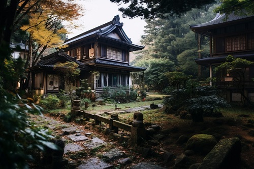 山奥にあるボロボロの古民家(横長)