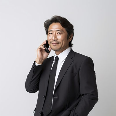電話をかけるサラリーマン