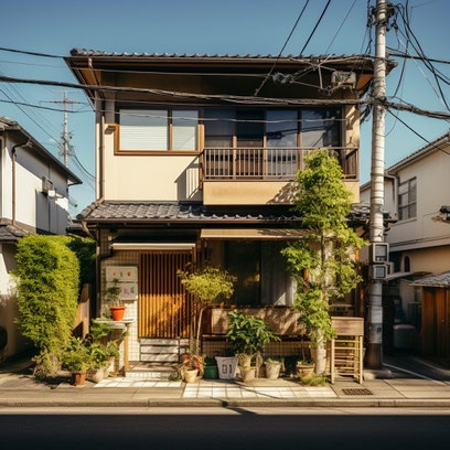 和風、リフォーム、古い家、日本の家、一戸建て、晴れ、日が差す家、建物、住宅、フリー素材、Japanese style, renovation, old house, Japanese house, detached house, sunny, sunny house, building, house, free material,