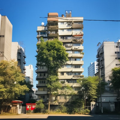 閑散としたマンション
