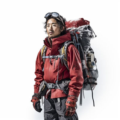 登山家の男性