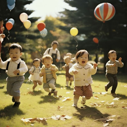 子供、子供達、走る、森、自然、風船、運動、公園、フリー素材、children, children, forest, nature, balloons, exercise, park, free materials,Run